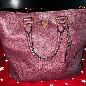 Prada Vitello Daino Ambra Tote